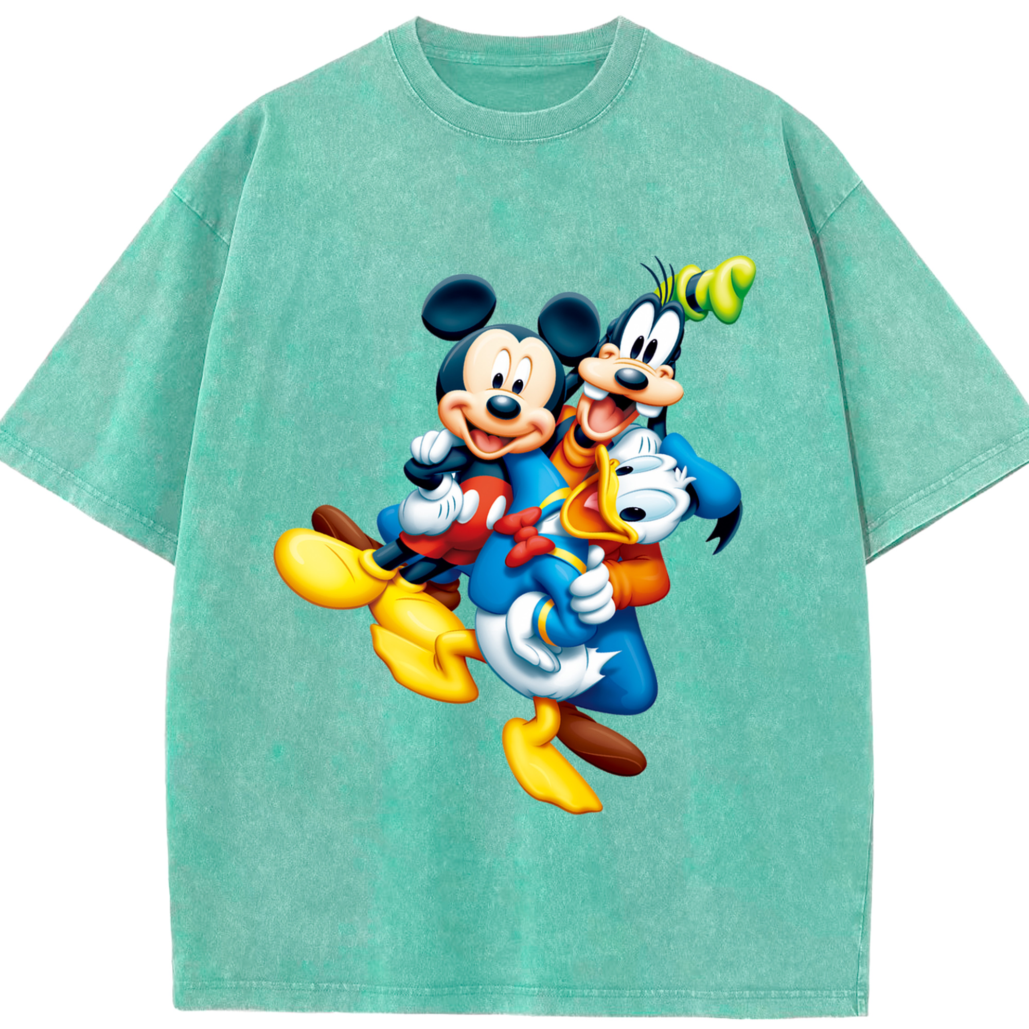 （画像用） ミッキーマウス Mickey Mouse 綿100% ヴィンテージ風 半袖Tシャツ（フロントプリント）